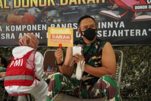 Korem 162/WB Gandeng PMI Gelar Donor Darah HUT Kodam IX/Udayana Ke 64