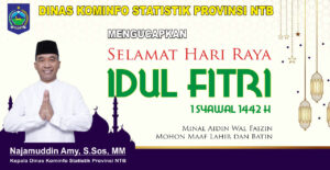Kepala Dinas Kominfo Statistik Provinsi Nusa Tenggara Barat Mengucapkan Selamat Hari Raya Idulfitri 1442 Hijriah