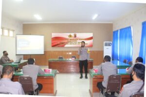 PJU Polres Sumbawa Barat Ikut LatPra Ops Bina Waspada 2021 Cegah Gangguan Kamtibmas dan Paham Radikalisme