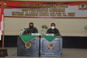 Korem 162/WB Berikan Sosialisasi Pembuatan Wabku dan Penyerapan Anggaran Tahun 2021
