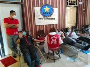 Kolaborasi Dengan PMI, GANN NTB Gelar Donor Darah Perdana
