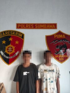 Tim Puma Polres Sumbawa Berhasil Ringkus KR Dan AD Terduga Kasus Pencurian