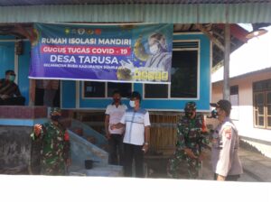 Kapolsek Buer Tinjau Lokasi Dan Persiapan Rumah Isolasi Mandiri Terpusat Ditingkat Desa