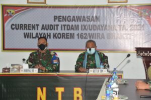 Tim Current Audit Itdam IX/Udayana Laksanakan Pengawasan Proggar Jajaran Korem 162/WB
