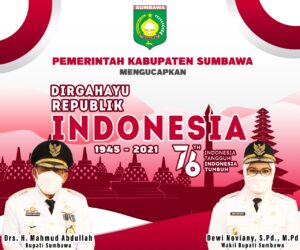 Bupati dan Wakil Bupati Sumbawa Mengucapkan Dirgahayu ke-76 Republik Indonesia
