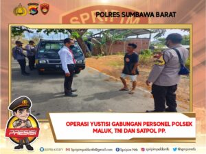 Operasi Yustisi Di Maluk, Tindak 7 Orang Pelanggar Prokes