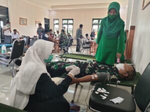 Sambut HUT TNI Ke 76 Kodim 1628/SB Gelar Bhakti Sosial Donor Darah