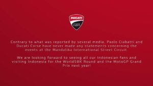 Ducati Bantah Pemberitaan di Beberapa Media Terkait Pembongkaran Cargo