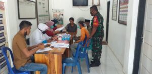 Danramil 1628-03/Seteluk : Capai Target Vaksinasi Dengan Bersinergi