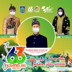 Kepala Dinas Pertanian dan Perkebunan Provinsi NTB Mengucapkan Dirgahayu ke-63 Provinsi NTB