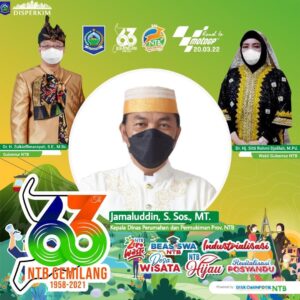 Kepala Dinas Perumahan dan Permukiman Provinsi NTB mengucapkan Dirgahayu ke-63 Provinsi NTB