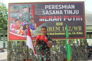 Danrem 162/WB Resmikan Sasana Tinju dan Dojo Yudo “Merah Putih”
