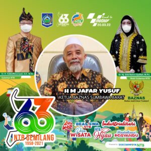 Ketua BAZNAS Sumbawa Barat Mengucapkan Dirgahayu ke-63 Provinsi NTB