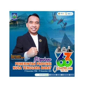 Kepala Dinas Diskominfotik Provinsi NTB Mengucapkan Dirgahayu ke-63 Provinsi NTB