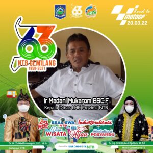 Kepala Dinas LHK Provinsi NTB Mengucapkan Dirgahayu ke-63 Provinsi NTB