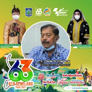 Kepala Dinas PUTR Lombok Barat Mengucapkan Dirgahayu ke-63 Provinsi NTB
