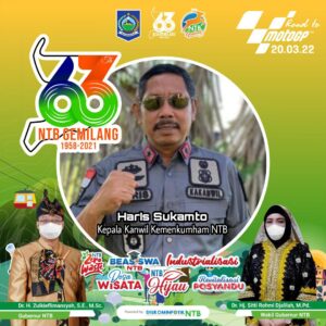 Kepala Kanwil Kemenkumham NTB Mengucapkan Dirgahayu ke-63 Provinsi NTB