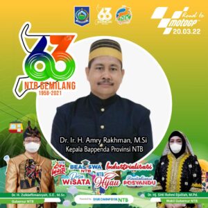 Kepala Bappenda Provinsi NTB Mengucapkan Dirgahayu ke-63 Provinsi NTB