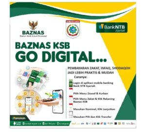 Perhatikan, Ini Cara Bayar Zakat di Aplikasi BAZNAS KSB GO DIGITAL