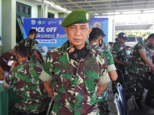 Anggota Kodim 1628/SB Dan Polres KSB Menerima Vaksin Booster Tingkatkan Antibodi