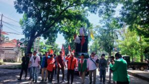 Aksi Cipayung Plus,  Pertanyakan Kontrak Gedung Juang Mahasiswa dan Singgung Angka IPM di Lotim Masih Rendah