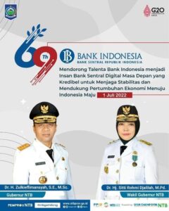 Pemprov NTB Mengucapkan 69 Tahun Bank Indonesia 