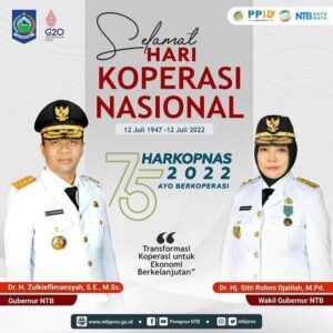 Pemerintah Provinsi NTB Mengucapkan Selamat Hari Koperasi Nasional ke-75