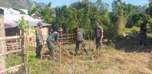 Dihari Ketiga Semua Sasaran Fisik TMMD 114 Mulai Dikerjakan Satgas Bersama Masyarakat