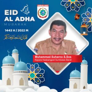 Kepala Badan Kesbangpol Sumbawa Barat Mengucapkan Selamat Hari Raya Idul Adha 1443 Hijriah 