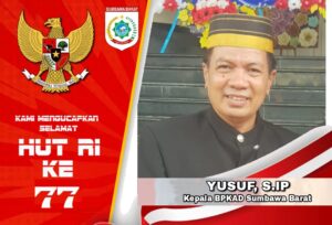 Kepala BPKAD Sumbawa Barat Mengucapkan Selamat HUT ke-77 RI
