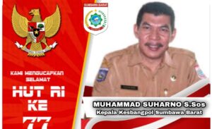 Badan Kesbangpol Sumbawa Barat Mengucapkan Selamat HUT ke-77 RI