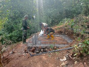 Penuhi Kebutuhan Air Masyarakat, Kodim 1628/SB Kembali Bangun Pompa Hidram Di Desa Lamuntet