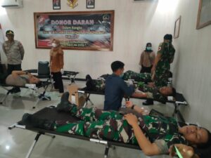 Sambut HUT TNI Ke 77 Kodim 1628/SB Gelar Donor Darah