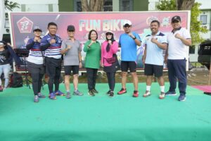 Meriah, Korem 162/WB Gelar Fun Bike Jelang HUT Ke 77 TNI 