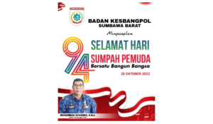 Badan Kesbangpol Sumbawa Barat Mengucapkan Selamat Hari Sumpah Pemuda Tahun 2022
