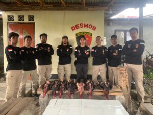 Tim Puma Bubarkan Judi Sabung Ayam di Monta Baru, 7 Ekor Ayam Diamankan