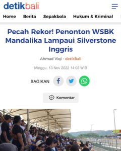 Sandiaga Uno Akui WSBK Seri Indonesia Sukses, Buka Peluang Usaha dan Lapangan Kerja
