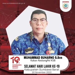 Badan KesbangPol Mengucapkan Selamat Hari Lahir ke-19 Kabupaten Sumbawa Barat