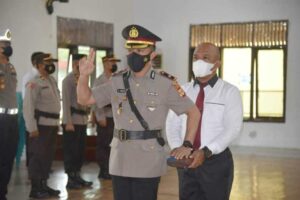 Kapolres Morut Ajak Personil Lebih Profesional, Ketua PW MIO Indonesia Sulteng Apresiasi