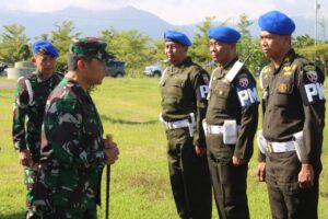 Jelang kunjungan RI 1 di Pulau sumbawa, Danrem 162/WB pimpin apel gelar pasukan pengamanan VVIP