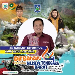 Dirut RSUD Asy-Syifa Sumbawa Barat Mengucapkan Dirgahayu ke-64 Provinsi NTB