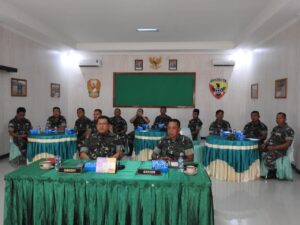 Kodim 1628/SB Bersama Instansi Terkait Ikuti Sosialisasi Undang Undang No 23 Tahun 2019 Tentang PSDN Untuk Pertahanan Negara