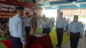 Imigrasi Bima, Lapas Dompu dan Rutan Raba Tanda Tangan Komitmen Zona Integritas