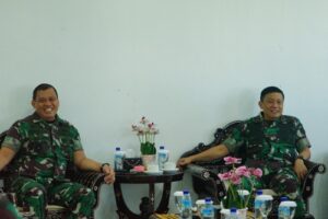Danrem 162/WB Terima Kunjungan Kerja Komandan Pusat Teritorial TNI Angkatan Darat