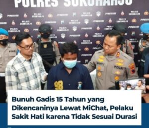 Sakit Hati Karena Tidak Sesuai Durasi, Pengamen di Jateng Bunuh Gadis 15 Tahun Yang Dipesan Lewat MiChat