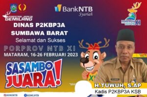 Dinas P2KBP3A KSB Mengucapkan Selamat dan Sukses Porprov NTB Tahun 2023