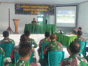 Tingkatkan Kemampuan Apter Kodim 1607/Sumbawa Gelar Latihan Tehnis Teritorial