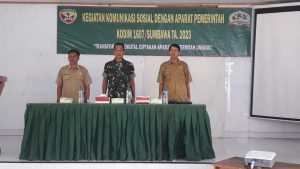 Tingkatkan Sinergitas Kodim 1607/Sumbawa Gelar Komsos Dengan Aparat Pemerintah