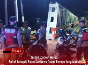 Respon Laporan Warga, Polisi Amankan Sejumlah Remaja Mabuk-mabukan di Kota Sumbawa
