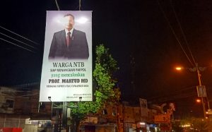 Baliho Raksasa Mahfud MD di Kota Mataram, Isyarat Jadi Capres 2024